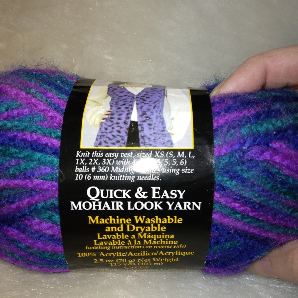YARN Lion Brand Jiffy Quick & Easy Mohair Look Yarn 100% acrylic